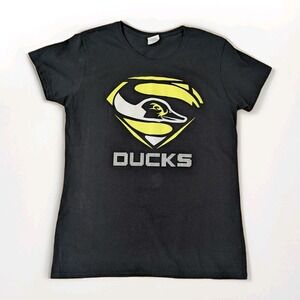 Oregon Ducks "Super Duck" Shield Graphic T-Shirt Women's Large RARE U of O